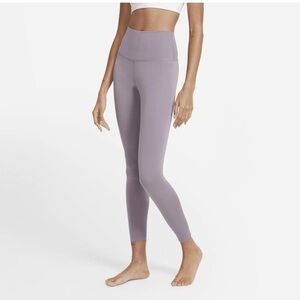 nike yoga luxe 7/8 tights, purple, small